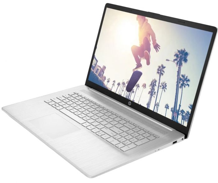 Ноутбук HP 17-cp3017ua 17.3" FHD IPS AG, AMD R7-7730U, 16GB, F1024GB, UMA, DOS, сріблястий