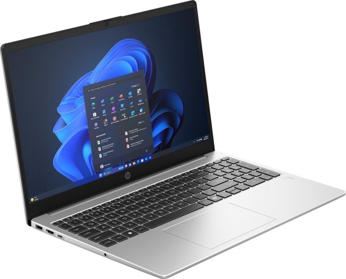Ноутбук HP 250R-G10 15.6" FHD IPS AG, Intel 5-120U, 16GB, F512GB, UMA, DOS, сріблястий