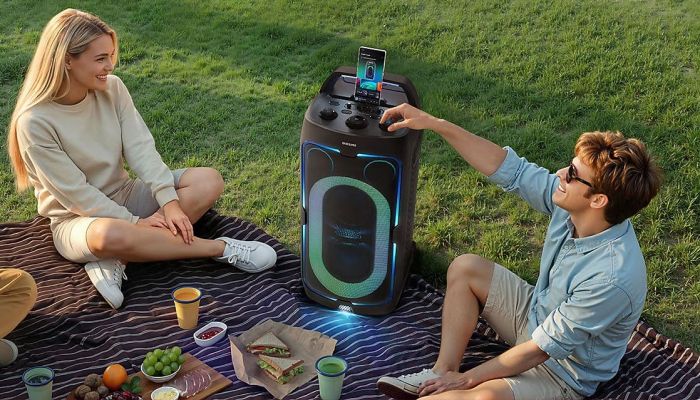 Акустична система Samsung MX-ST50F 240Вт, 2.0, BT, USB, 3.5 Mini Jack, IPX4, Party Lights+, SBC, AAC, чорний