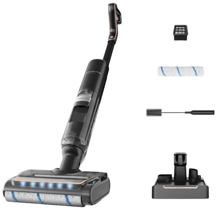 Пилосос Rowenta безпровідний миючий X-Clean 7, 250Вт, конт пил -0.5л, конт для води-0.65л, автон. робота до 50хв, вага-4.2кг, НЕРА, чорний