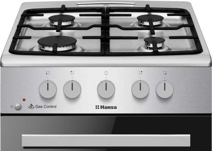 Плита Hansa газова, 50x60см, 67л, чавун, газ контр., нержавіюча сталь