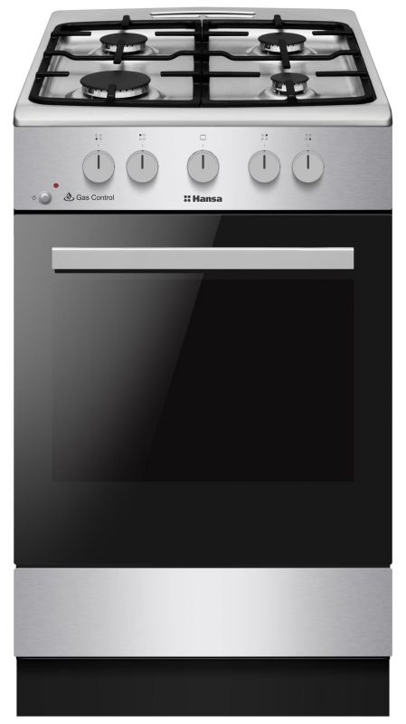 Плита Hansa газова, 50x60см, 67л, чавун, газ контр., нержавіюча сталь