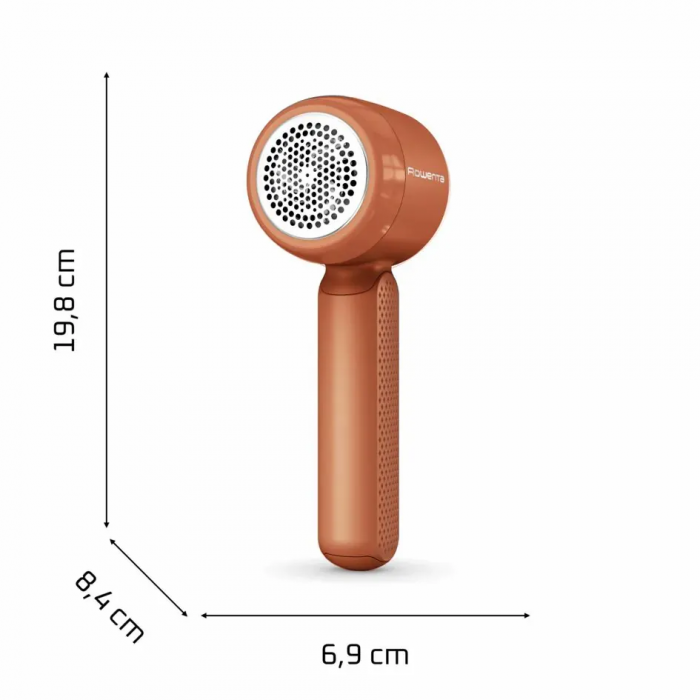 Машинка для видалення катишків Rowenta Easy Care, велика площа лез. 60 хв. роботи на одному заряді, USB, помаранчевий