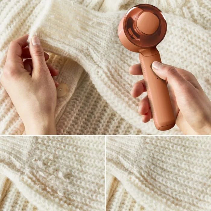 Машинка для видалення катишків Rowenta Easy Care, велика площа лез. 60 хв. роботи на одному заряді, USB, помаранчевий