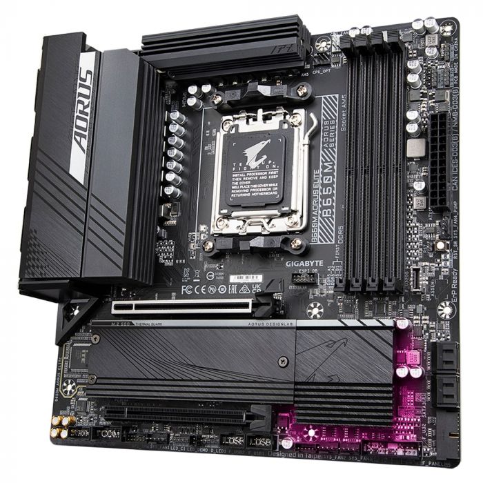 Материнська плата GIGABYTE B650M AORUS ELITE sAM5 B650 4xDDR5 M.2 HDMI DP mATX