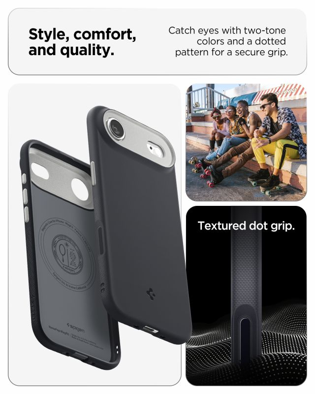 Чохол Spigen для iPhone 17 Air, Nano Pop MagFit, Black Sesame