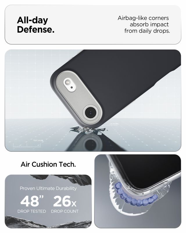 Чохол Spigen для iPhone 17 Air, Nano Pop MagFit, Black Sesame