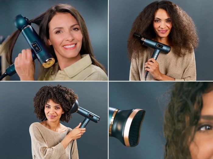 Фен Rowenta Maestria For you, 1800Вт, 3 режими, дифузор, іоніз-я, хол. обдув, дисплей, синій