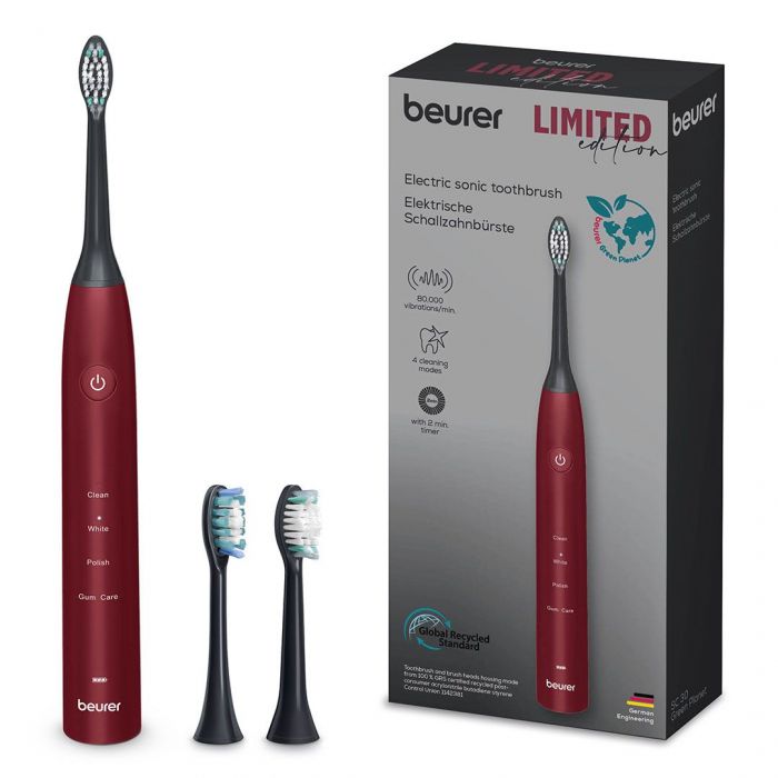 Щітка зубна електр. Beurer, Jet LE2025 GP, 80т. колив/хв, насадок-2, 5 режимів, бордо