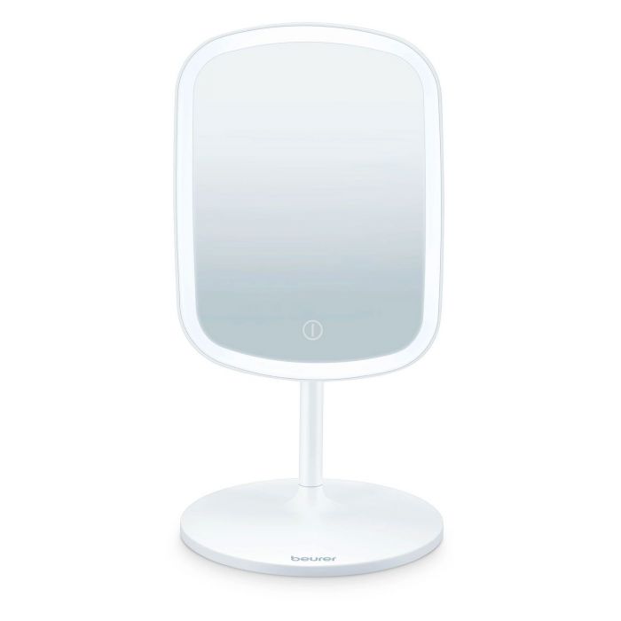Дзеркало косметичне Beurer настільне, прямокутне, 15х21см, USB-C зарядка, підсвічування, білий