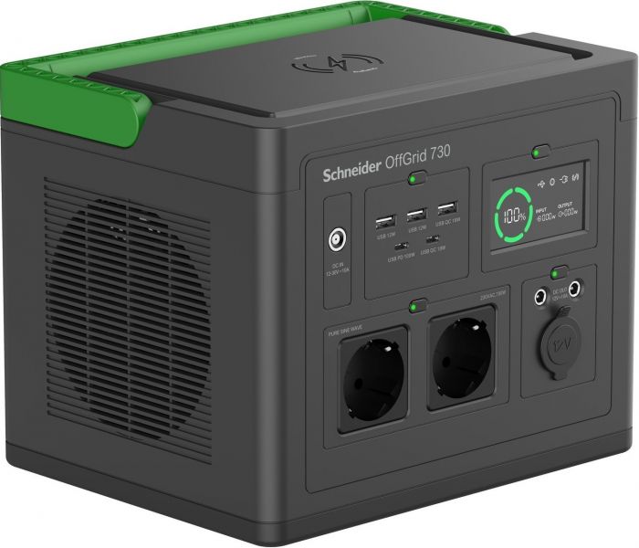 Портативна електростанція Schneider Electric OffGrid Portable Power Station 730, 700 Вт, 738 Вт/год, Wireless Charge