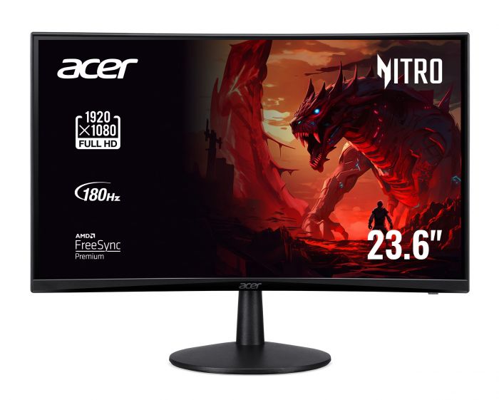Монітор Acer 23.6" ED240QS3bmiipx 2*HDMI, DP, MM, VA, 180Hz, 1ms