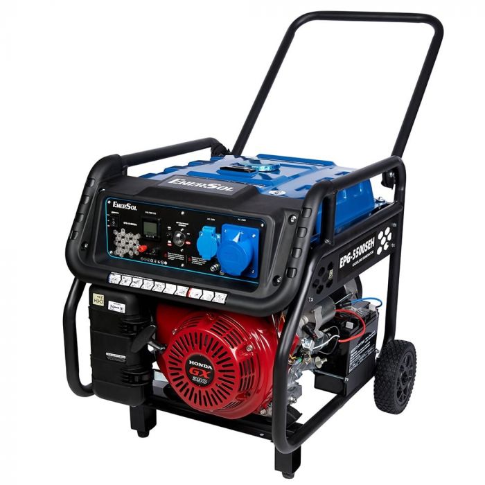 Генератор бензиновий EnerSol 230В 5/5.5кВт електростартер двигун Honda GX-390 89кг
