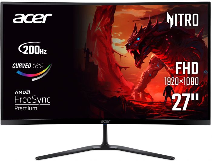 Монітор Acer 27" ED270X0biip 2xHDMI, DP, VA, 200Hz, 1ms, FreeSync Premium, CURVED