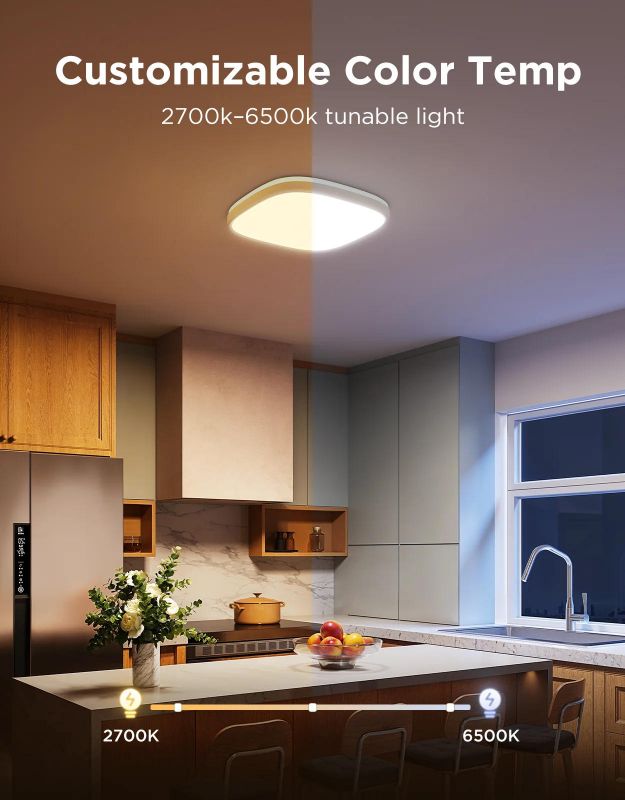 Потолочний світильник Govee H60A4 30cm Smart Square Ceiling Light, RGBWW + RGBIC, WI-FI/Bluetooth, білий