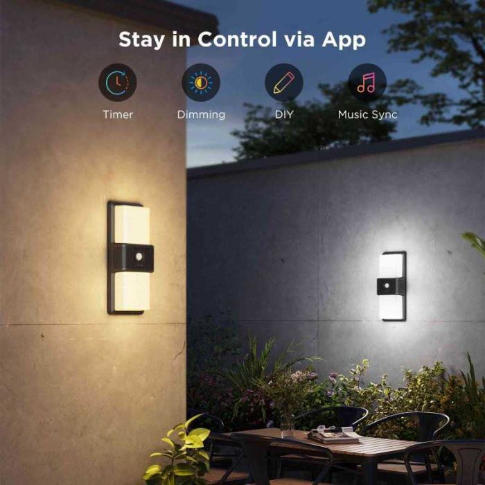 Світильник Govee H7078 Smart Outdoor Wall light, RGBICWW, IP65, WI-FI/Bluetooth, білий