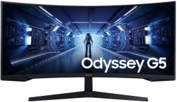 Монітор Samsung 34" Odyssey G5 C34G55TWW D-Sub, 2xHDMI, DP, VA, 3440x1440, 21:9, 165Hz, 1ms, CURVED