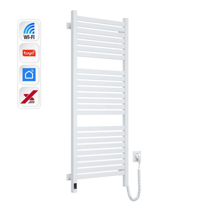 Рушникосушка Navin електрична Авангард Х, 1200х480х71мм, Wi-Fi, сталь, білий, праве підключення