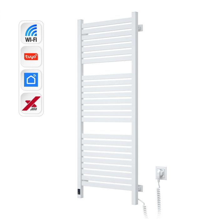 Рушникосушка Navin електрична Авангард Х, 1200х480х71мм, Wi-Fi, сталь, білий, праве підключення