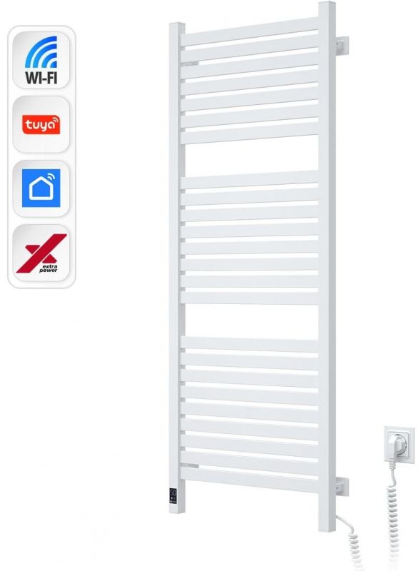 Рушникосушка Navin електрична Авангард Х, 1200х480х71мм, Wi-Fi, сталь, білий, праве підключення