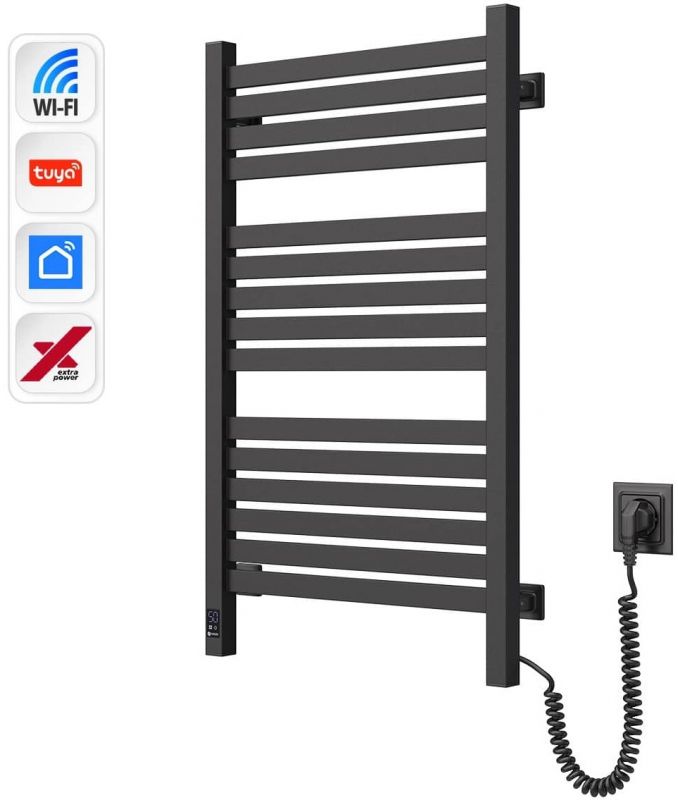 Рушникосушка Navin електрична Авангард Х, 800х480х71мм, Wi-Fi, сталь, чорний муар, праве підключення