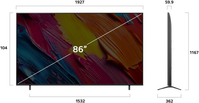 Телевізор 86" LG QNED  4K 60Hz Smart WebOS Black