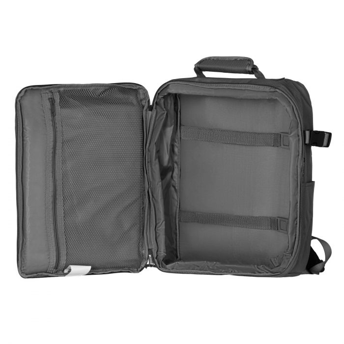 Набір валіз 2E, Trek, (M+S), TSA, 4 колеса, + 2 рюкзаки Cabin (2E-BPET-CABIN-GR), поліестр, сірий