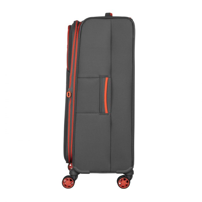 Валіза 2E, Trek, поліестер, середня, 64/78л, TSA, 4 колеса, EXP, сірий