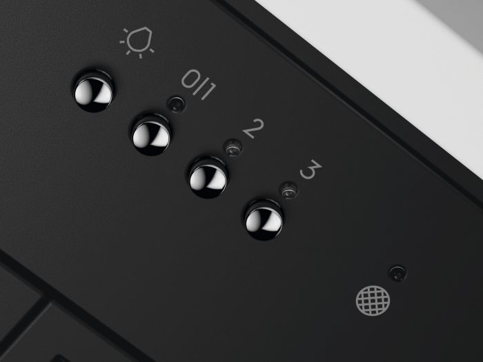 Витяжка Electrolux вбудована, 60см, 600м.куб/год., чорний