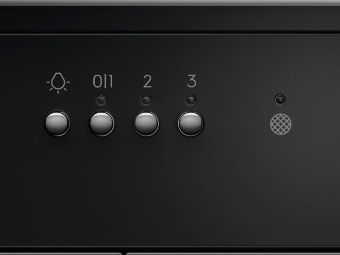 Витяжка Electrolux вбудована, 60см, 600м.куб/год., чорний