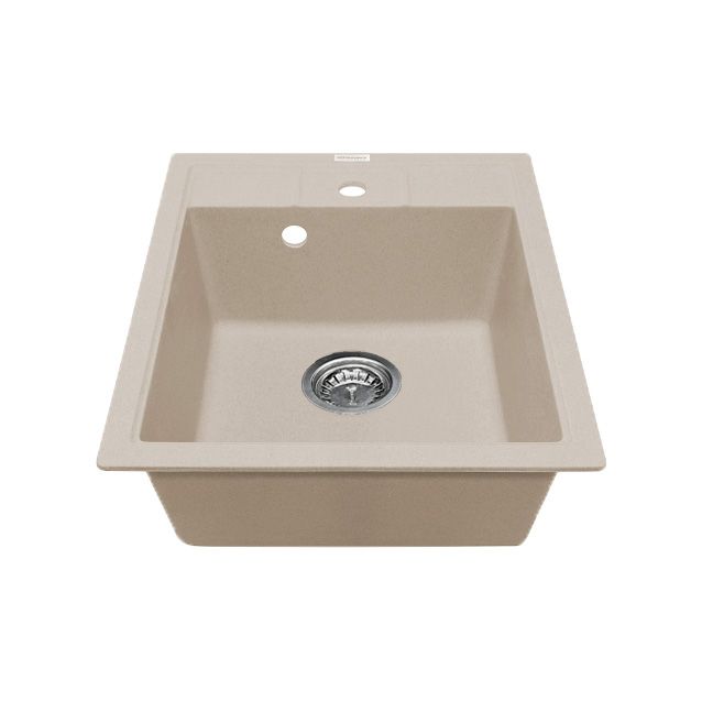 Мийка кухонна Adamant Brick, штучний камінь, квадрат, без крила, 460x515x200мм, чаша - 1, врізна, Avena