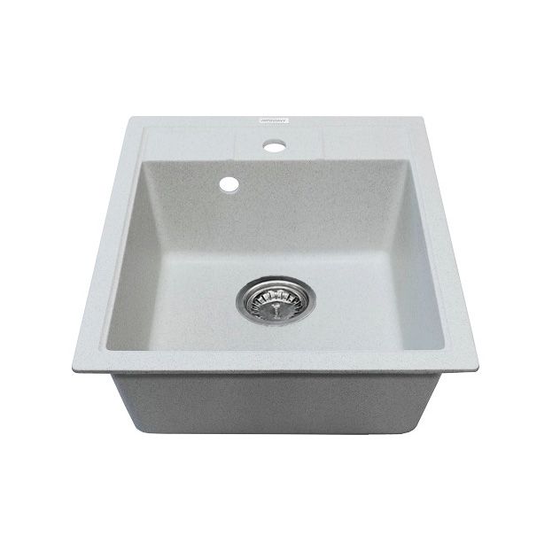 Мийка кухонна Adamant Brick, штучний камінь, квадрат, без крила, 460x515x200мм, чаша - 1, врізна, Old stone