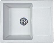 Мийка кухонна Adamant Minimal, штучний камінь, прямокут., з крилом, 615х495х200мм, чаша - 1, врізна, Old stone