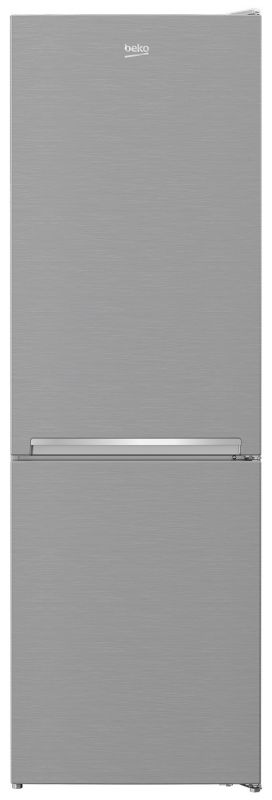 Холодильник Beko з нижн. мороз., 186x60x67, xолод.відд.-223л, мороз.відд.-120л, 2дв., E, ST, нержавіюча сталь