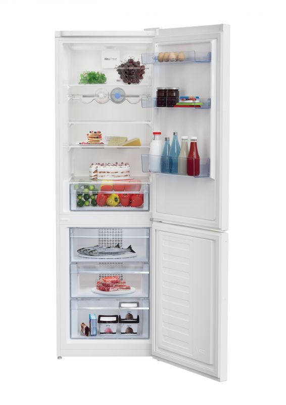 Холодильник Beko з нижн. мороз., 186x60x67, xолод.відд.-215л, мороз.відд.-109л, 2дв., E, NF, білий