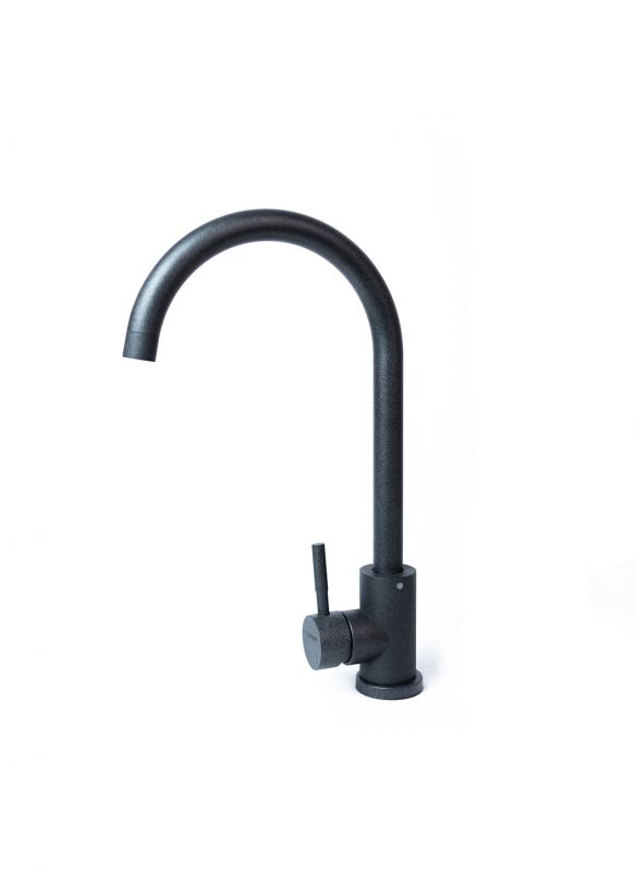 Набір кухонна Adamant Sun, штучний камінь, кругла, без крила, 510x200мм, чаша - 1, врізна, графіт + змішувач