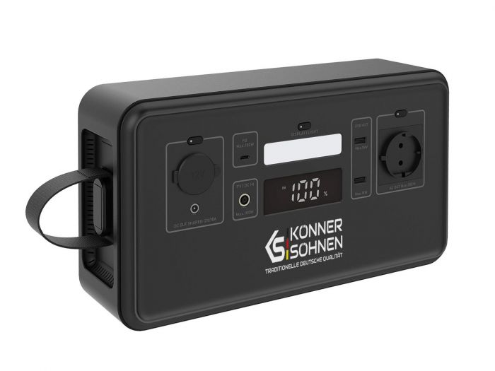 Портативна електростанція Konner&Sohnen KS 500PS, 500Вт, 448Вт·год, LifePo4, 230В, Bluetooth, 4.9кг