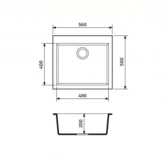 Набір кухонний Adamant Univer, штучний камінь, квадрат, без крила, 560х500х200мм, чаша - 1, врізна, Old stone + змішувач