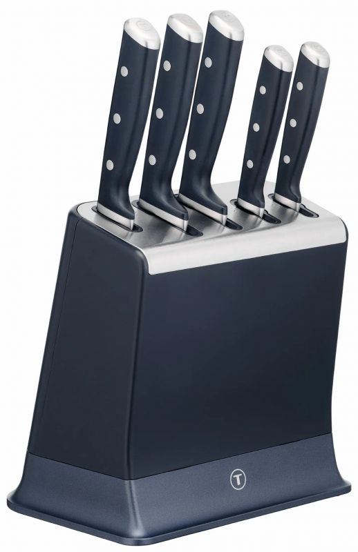 Набір ножів Tefal Ever Sharp Pro, 6 предметів, нержавіюча сталь, бакеліт, чорний