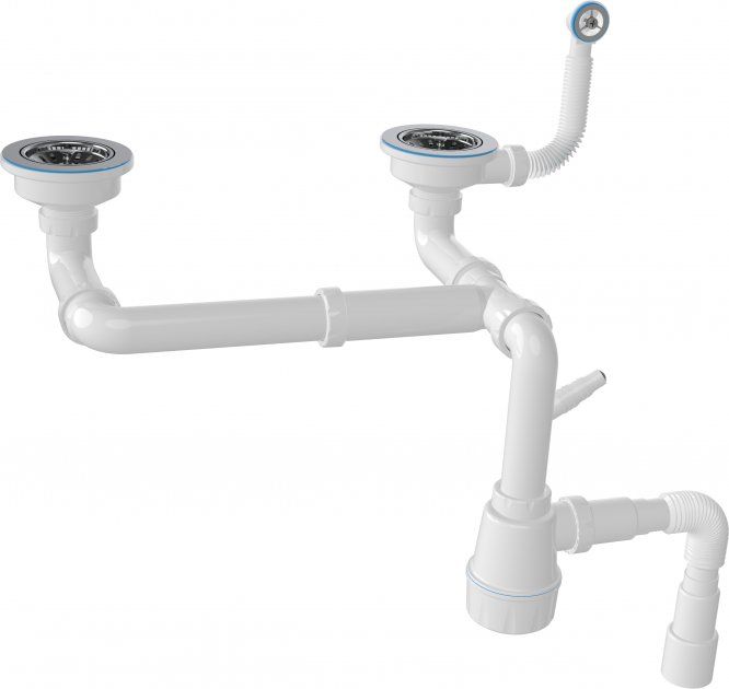 Набір кухонний Adamant Similar, штучний камінь, прямокут., без крила, 885x505x230мм, чаша - 2, врізна, графіт + змішувач + дозатор + ополіскувач склянок + коландер