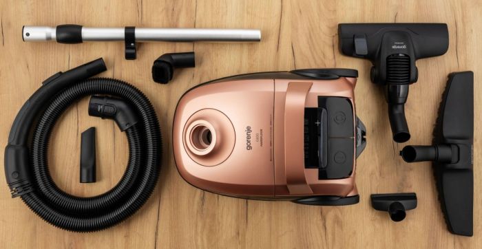 Пилосос Gorenje мішковий, 850Вт, конт пил -3л, HEPA, телескоп трубка, бронзовий