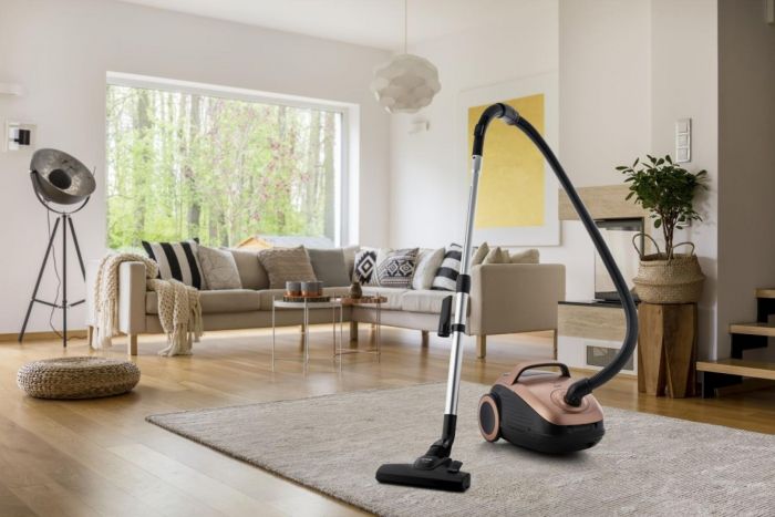 Пилосос Gorenje мішковий, 850Вт, конт пил -3л, HEPA, телескоп трубка, бронзовий