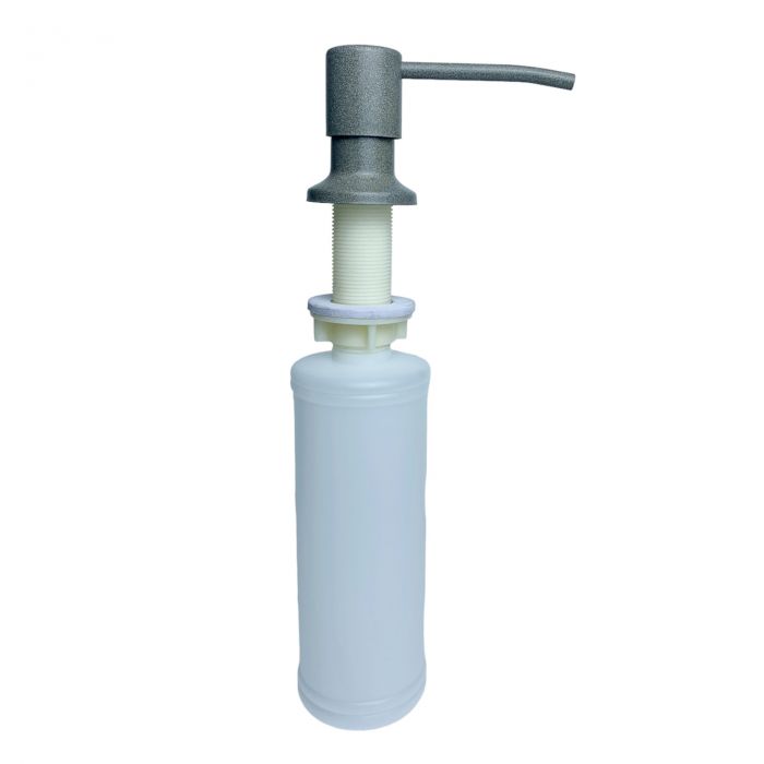 Набір кухонний Adamant Horizon Medium, штучний камінь, прямокут., з крилом, 700х500х230мм, чаша - 1, врізна, сірий + змішувач та дозатор