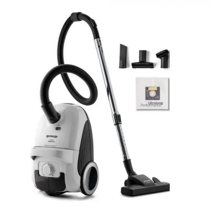 Пилосос Gorenje мішковий, 750Вт, конт пил -3л, HEPA, телескоп трубка, білий