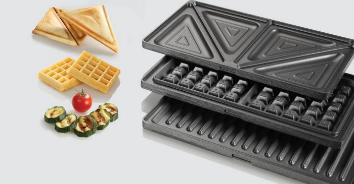 Міні-гриль Gorenje 700Вт, алюміній, 1 пластина-гриль , корпус-пластик+метал, сірий