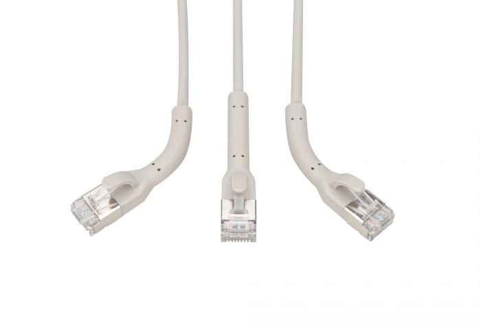 Патч-корд DIGITUS CAT 6a S-FTP, 1м, AWG 32/7, Cu, TPE-LSZH, гнучкий, сірий