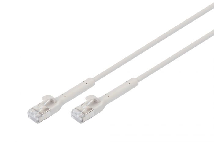 Патч-корд DIGITUS CAT 6a S-FTP, 0.3м, AWG 32/7, Cu, TPE-LSZH, гнучкий, сірий
