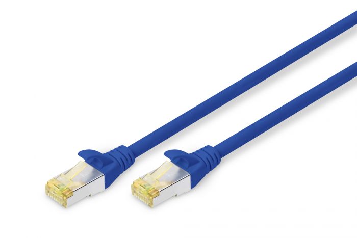 Патч-корд DIGITUS CAT 6a S-FTP, 0,25м, AWG 26/7, Cu, LSZH, синій