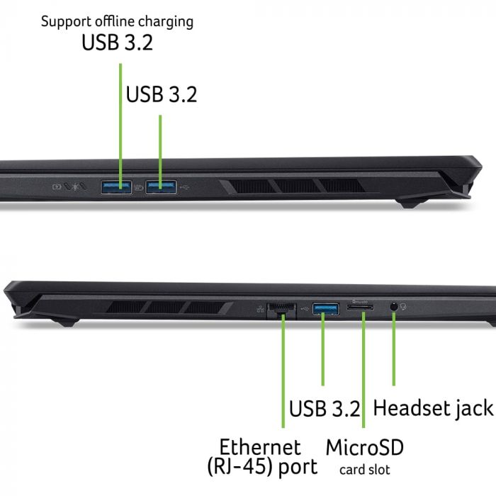 Ноутбук Acer Nitro V 16S ANV16S-61 16" WQXGA IPS, AMD R9-365, 32GB, F1TB, NVD5070-8, Win11P, чорний