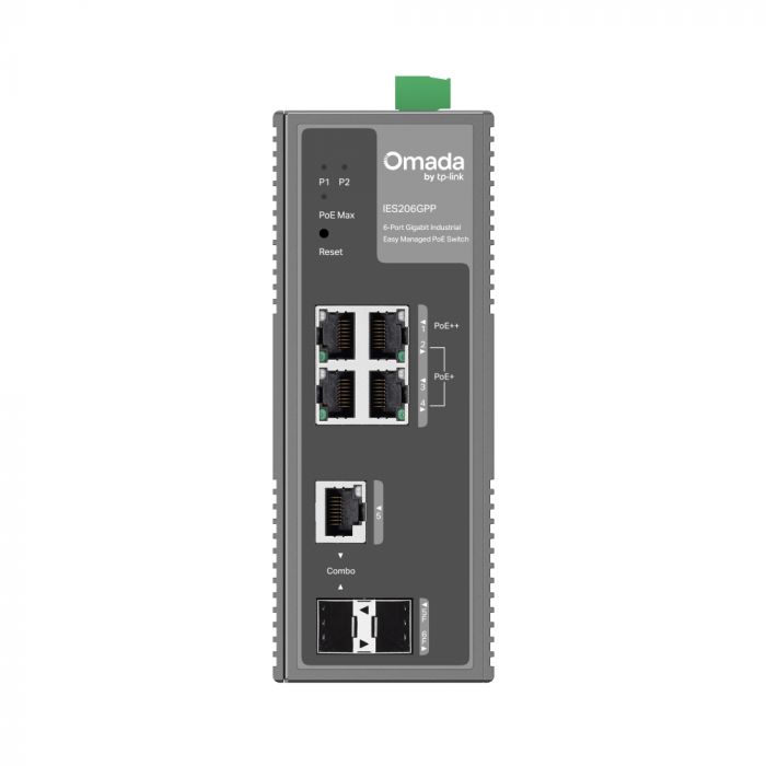 Промисловий комутатор TP-LINK IES206GPP 4xGE (PoE), 120W, 1xGE/SFP, 1xSFP WebSmart